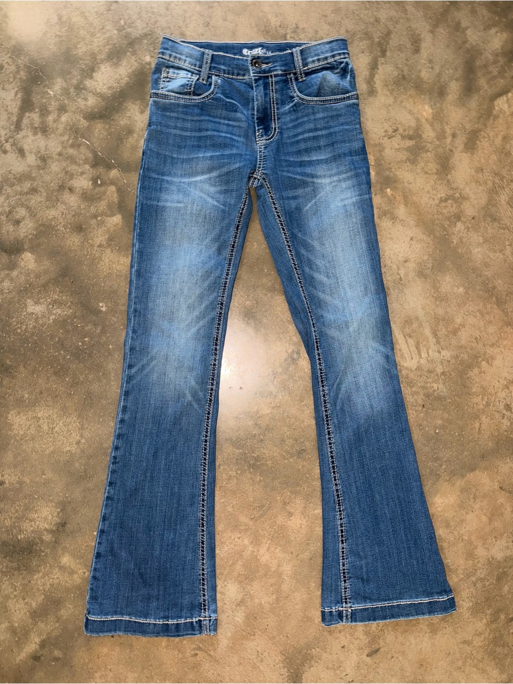 Cruel Girl Girls 14 Short Western Riding Jeans Bootcut Stretch Medium Wash
